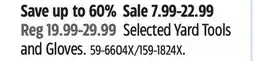 Canadian Tire yardworks Selected Yard Tools and Gloves offer