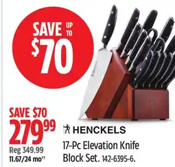 Canadian Tire 17-Pc Elevation Knife Block Set offer