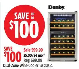 Canadian Tire Danby Dual-Zone Wine Cooler offer
