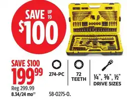 Canadian Tire Stanley Socket Sets DRIVE SIZES offer