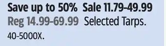 Canadian Tire Selected Tarps offer