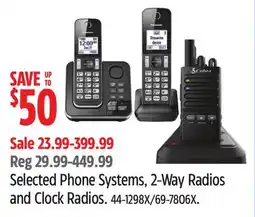 Canadian Tire Westclox Selected Phone Systems offer