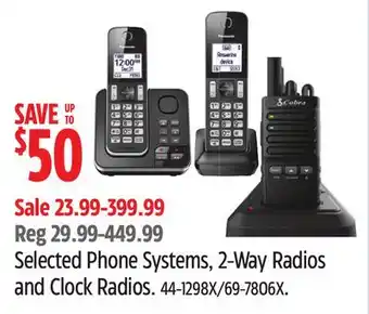 Canadian Tire Westclox Selected Phone Systems offer
