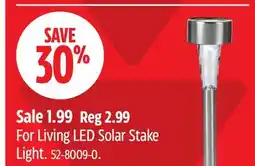 Canadian Tire Living LED Solar Stake Light offer