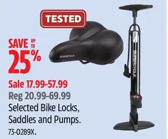 Canadian Tire Selected Bike Locks, Saddles and Pumps offer