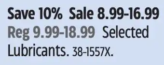 Canadian Tire Selected Lubricants offer