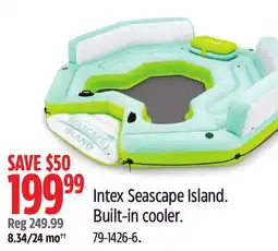 Canadian Tire Intex Seascape Island. Built-in cooler offer