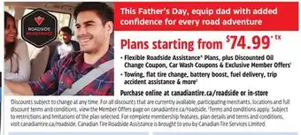 Canadian Tire Roadside Assistance offer