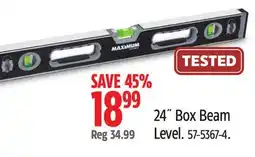 Canadian Tire MAXIMUM 24˝ Box Beam Level offer