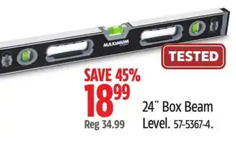 Canadian Tire MAXIMUM 24˝ Box Beam Level offer