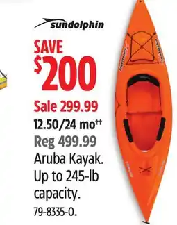 Canadian Tire Aruba Kayak offer