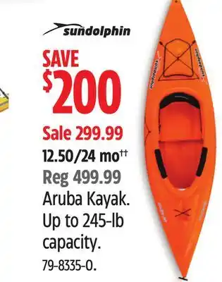 Canadian Tire Aruba Kayak offer