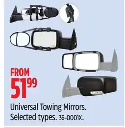 Canadian Tire Universal Towing Mirrors offer