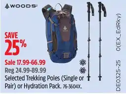 Canadian Tire Selected Trekking Poles (Single or Pair) or Hydration Pack offer