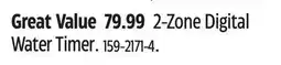 Canadian Tire Yardworks 2-Zone Digital Water Timer offer