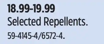 Canadian Tire Selected Repellents offer