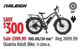 Canadian Tire Raleigh Quanta Adult Bike offer