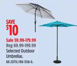 Canadian Tire Selected Outdoor Umbrellas offer