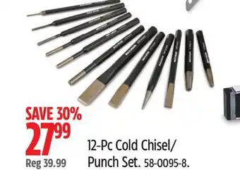 Canadian Tire 12-Pc Cold Chisel/ Punch Set offer