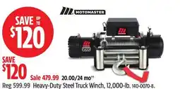 Canadian Tire MotoMaster Heavy-Duty Steel Truck Winch, 12,000-lb offer