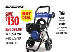 Canadian Tire Simoniz Pressure Washer offer