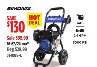 Canadian Tire Simoniz Pressure Washer offer