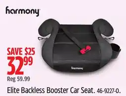Canadian Tire Harmony Elite Backless Booster Car Seat offer
