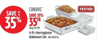 Canadian Tire 4-Pc Herringbone Bakeware Set offer
