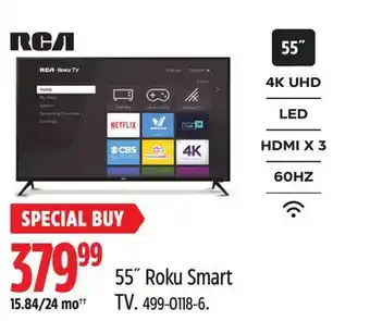 Canadian Tire 55˝ Roku Smart TV offer