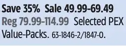 Canadian Tire Waterline Selected PEX Value-Packs offer