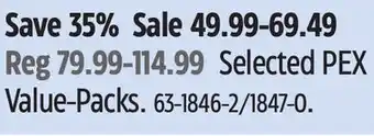 Canadian Tire Waterline Selected PEX Value-Packs offer