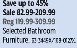 Canadian Tire For Living Selected Bathroom Furniture offer