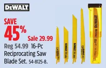 Canadian Tire Reciprocating Saw Blade Set offer