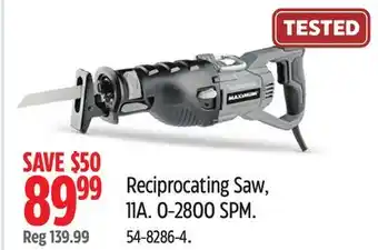 Canadian Tire MAXIMUM Reciprocating Saw 11A offer