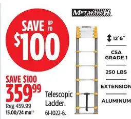 Canadian Tire MetalTech Telescopic Ladder offer