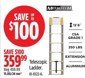 Canadian Tire MetalTech Telescopic Ladder offer