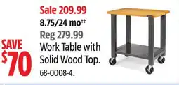 Canadian Tire Work Table with Solid Wood Top offer