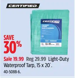 Canadian Tire Certified Light-Duty Waterproof Tarp, 15 x 20´ offer