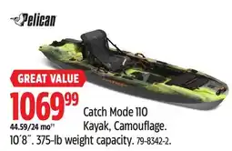Canadian Tire Pelican Catch Mode 110 Kayak, Camouflage offer