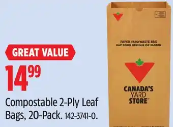 Canadian Tire Canadian Tire Compostable 2-Ply Leaf Bags offer