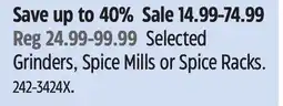 Canadian Tire Grinders, Spice Mills or Spice Racks offer