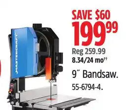 Canadian Tire Mastercraft 9˝ Bandsaw offer