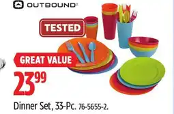 Canadian Tire Outbound Dinner Set, 33-Pc offer