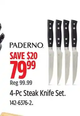 Canadian Tire 4-Pc Steak Knife Set offer