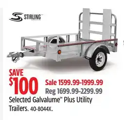 Canadian Tire Stirling Selected Galvalume Plus Utility Trailers offer