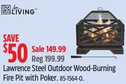 Canadian Tire Lawrence Steel Outdoor Wood-Burning Fire Pit with Poker offer