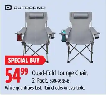 Canadian Tire Quad-Fold Lounge Chair, 2-Pack offer