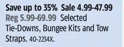 Canadian Tire MOTOMASTER Selected Tie-Downs, Bungee Kits and Tow Straps offer