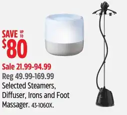 Canadian Tire Hamilton Beach Selected Steamers, Diffuser, Irons and Foot Massager offer