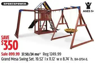 Canadian Tire Grand Mesa Swing Set offer